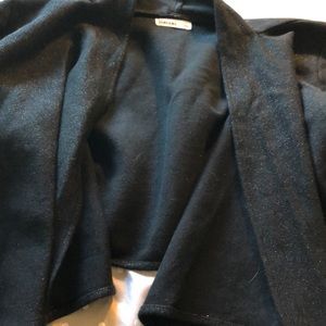 Glittery Black Cropped Cardigan